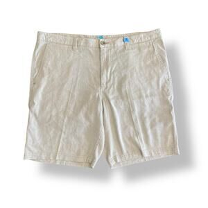 Tommy Bahama Men’s Tan Beach Coast Linen Blend Shorts Size 40 Vacation Casual